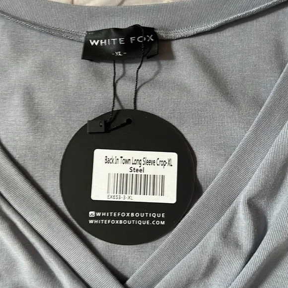 White Fox Criss Cross Long Sleeve - Picture 2 of 3